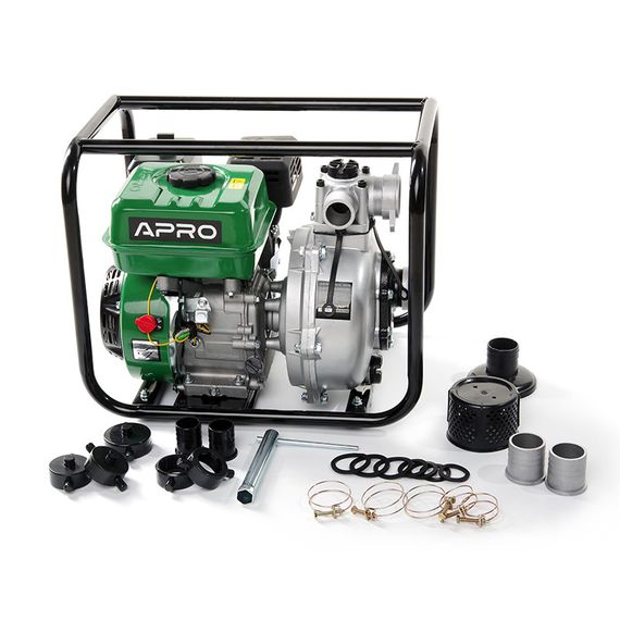 Мотопомпа WPH-30 6.5л.с. 30 м³/ч 65м (высокое давление) бензиновая 4-х тактн. APRO | Зображення 5
