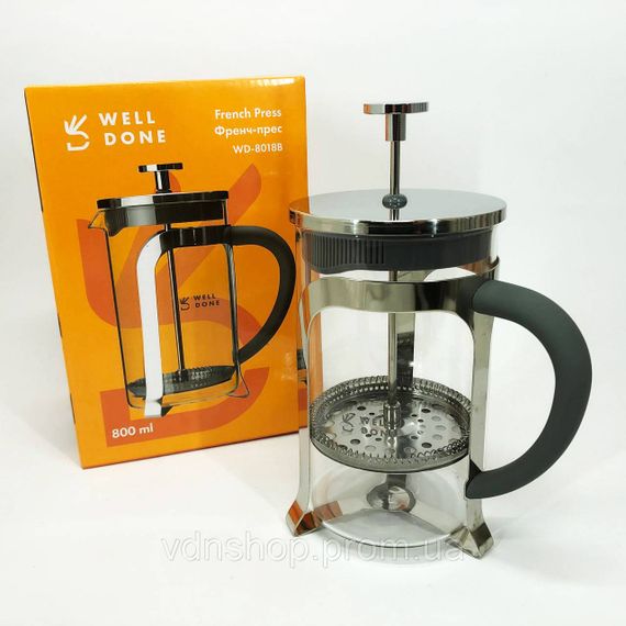 Заварники для заварювання чаю з пресом, Заварник прозорий, Френч-прес місткий, Чайник прес для чаю JY-30