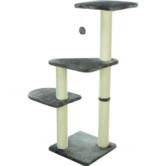 Дряпка-комплекс Trixie Altea для котів з іграшкою на мотузці сизаль/плюш сіра 40х40х117 см | Зображення 4