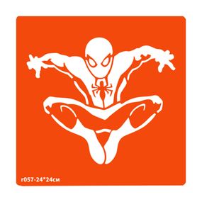 Трафарет для био-тату Человек-паук r057-24*24см, размер 24х24см