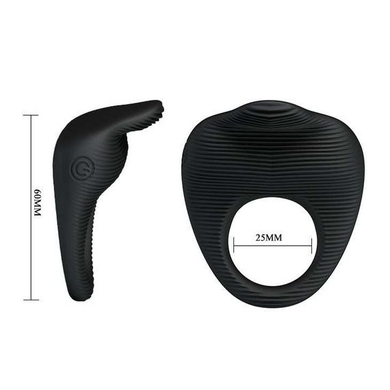 Эрекционное кольцо - Pretty Love Thimble Cock Ring Black sexstyle | Зображення 8