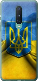 Чехол на OnePlus 8 Флаг и герб Украины 1 "375u-1902-17620"