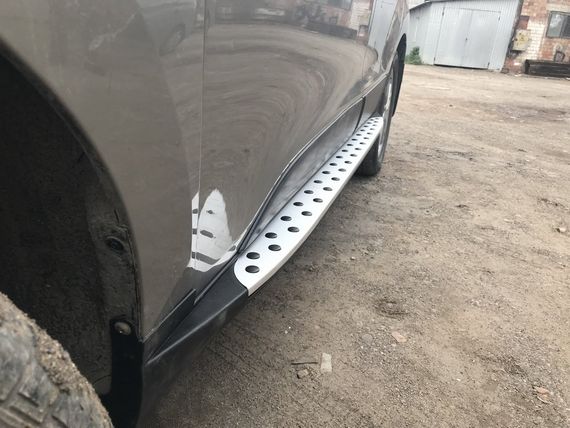 Бокові пороги Niken-BMW-Style (2 шт, пластик) для Hyundai IX-35 2010-2015рр | Зображення 3