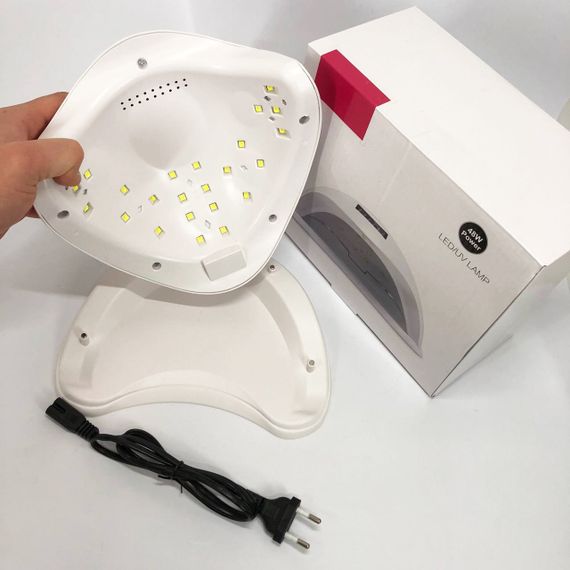 Лампа SUNUV SUN 5 PLUS 48W WHITE UV/LED для полімеризації, Професійна лампа для нігтів з таймером | Зображення 1