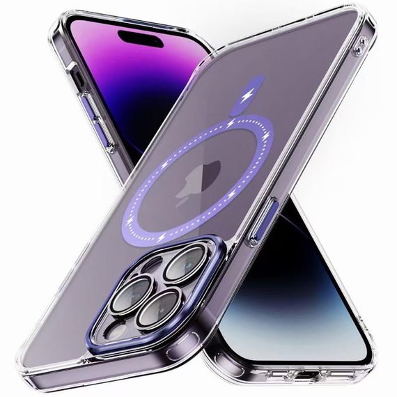 Чехол TPU+PC Colorful with MagSafe для Apple iPhone 12 Pro (6.1") Purple | Зображення 1