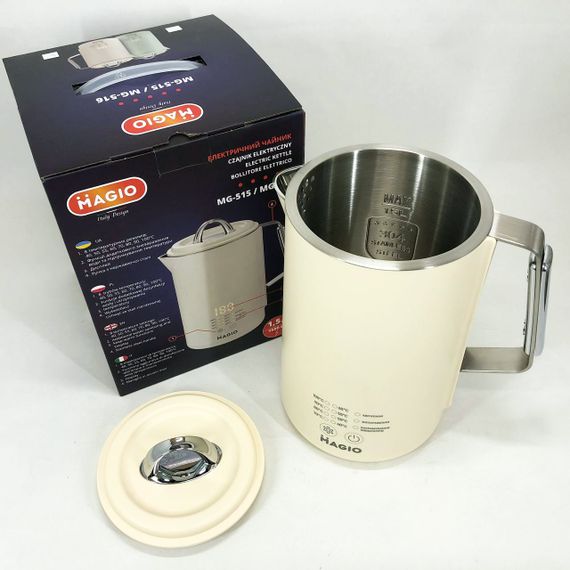 Електрочайник Magio MG-516, 1.5 л, 1500 Вт, з подвійними стінками | Зображення 4