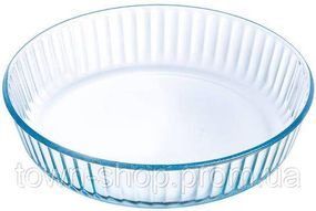 Форма для запекания Pyrex Bake&Enjoy Ø26х6см, жаропрочное стекло, рифленая