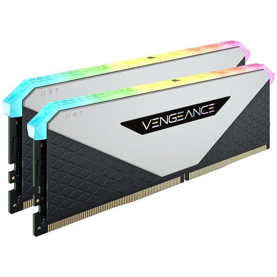 Модуль пам'яті для комп'ютера DDR4 32GB (2x16GB) 3600 MHz Vengeance RGB RT White Corsair (CMN32GX4M2Z3600C18W) | Зображення 1