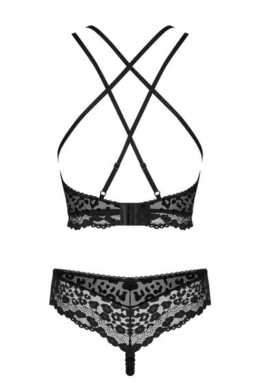 Комплект топ и трусики Obsessive Giully set Черный L/XL | Зображення 3