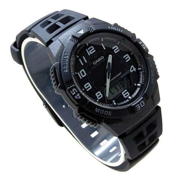 Наручні чоловічі годинники електронні круглі оригінал з Японії Casio Collection AQ-S800W-1BVEF | Зображення 1