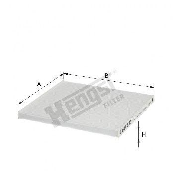 Фильтр салона Hyundai Grandeur 11- / Santa Fe 12- / Sonata 09-15 / Kia Optima 10-, Hengst, E3911LI,