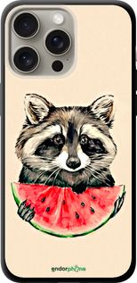 Чохол на iPhone 15 Pro Max Єнотик з кавуном "4605b-3098-2448"