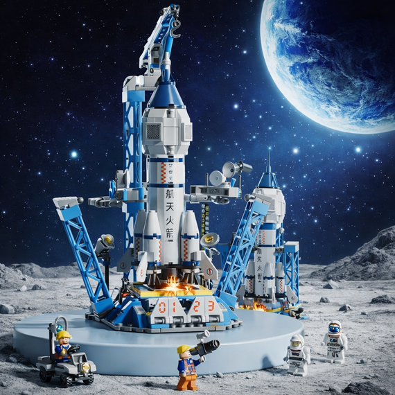Конструктор Космічна Ракета шатл / Космічна станція / Space Shuttle 458 деталей | Зображення 1