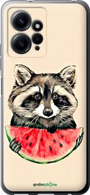 Чохол на Xiaomi Redmi Note 12 4G Єнотик з кавуном "4605u-3021-2448"