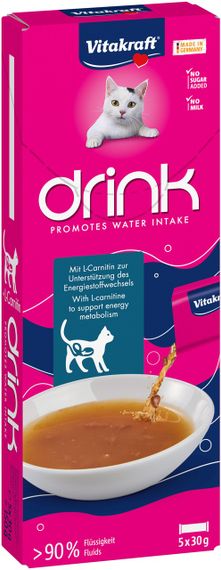 Лакомство для котов с лососем Vitakraft Drink Salmon, 5 шт х 30 гр