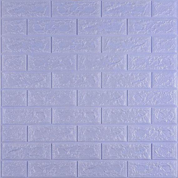 3D панель самоклеюча цегла світло - фіолетова 700х770х5мм (015-5) SW-00000083