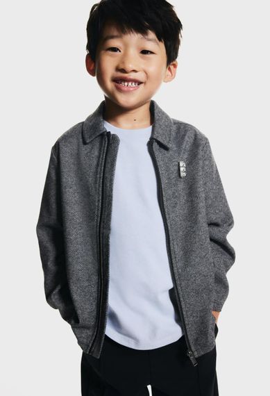 Дитяча куртка-сорочка для хлопчика H&M 122-128 см Темно-сіра (25122206D) | Зображення 2