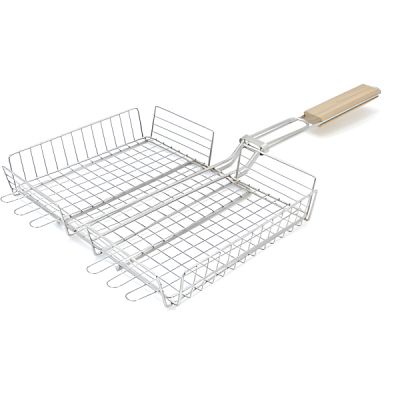 Решётка для гриля Voltronic з високим бортом 31х25х5 см (YT-CB15)