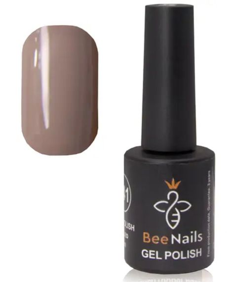 Гель-лак для нігтів Bee Nails 099 (сіро-коричневий) 8мл | Зображення 1