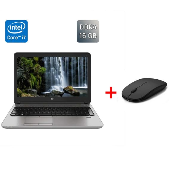 Ноутбук HP ProBook 650 G2 / 15.6" (1366x768) TN / Intel Core i7-6820HQ (4 (8) ядра по 2.7 - 3.6 GHz) / 16 GB DDR4 / 240 GB SSD / Intel HD Graphics 520 / WebCam / Fingerprint б/в + Подарунок Бездротова миша / USB