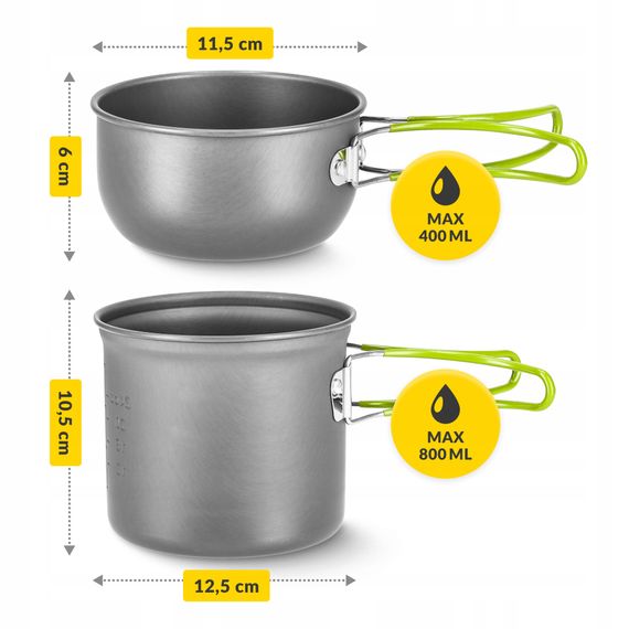 Набір посуду для кемпінгу Mountain Goat складний 5 шт 1.2 л Grey (P-5907739316813) | Зображення 5