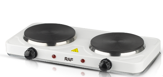 Плита двухконфорочная электрическая кухонная RAF-8020A настольная переносная электроплита дисковая