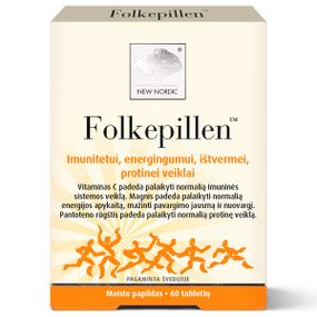 Витаминно-минеральный комплекс New Nordic Folkepillen (иммунитет, энергия, умственная активность) 60 tabs
