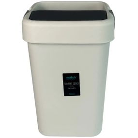 Відро для сміття Motek на 18 л з поворотною кришкою 27.5х27.5х41 см Біле (COB-411)