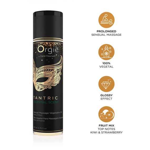 Масажна олія Orgie – Tantric Celestial Scent (200 мл), для тантричного масажу, зволоження | Зображення 2