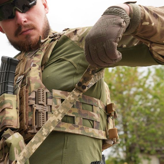 Збройовий ремінь RAGNAROK "TYR" Gen.II (1/2-точковий) з додатковим кріпленням Піксель | Зображення 3