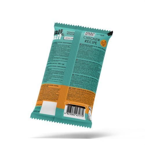 Ласощі для собак Half&Half у формі м'ясних паличок з куркою, 100 г | Зображення 4