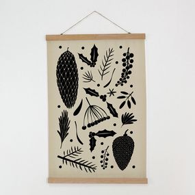 Тканинний постер на стіну Шишки та гілочки 60х93 см (TPSR_23NG009)