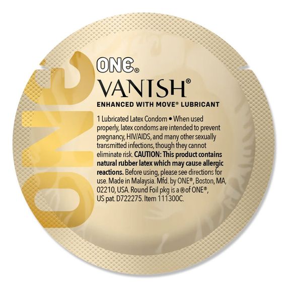 Презерватив ONE Vanish Hyperthin, 1 шт, ультратонкий, зі змазкою