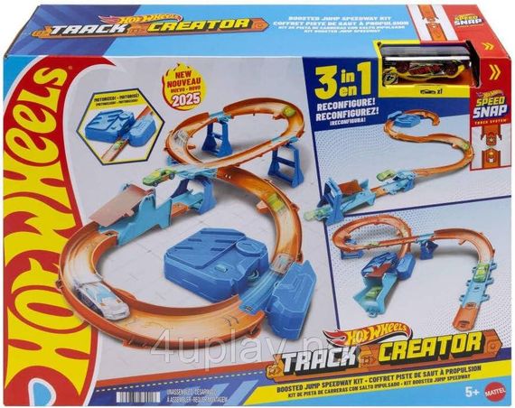 Моторизований трек Hot Wheels Track creator Boosted Jump Speedway Kit Крутий стрибок