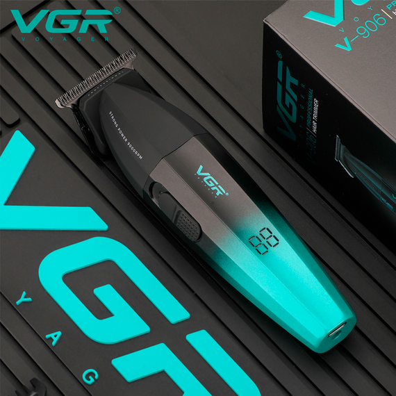 Тример акумуляторний VGR V-906, 3 насадки, керамічне лезо, TURBO режим 9000 RPM, LED дисплей | Зображення 5