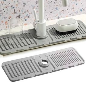 Килимок бризковик на кран Drain mat LY-692 Сірий