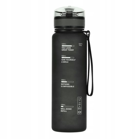 Пляшка для води спортивна 4FIZJO 650 мл Black (P-5905973403733) | Зображення 1