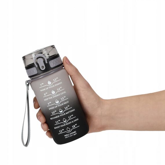 Пляшка для води спортивна 4FIZJO 500 мл 4FJ0627 Grey/Black (P-5905973400725) | Зображення 6