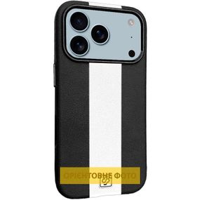 Шкіряний чохол Rally with MagSafe для Apple iPhone 17 (6.3") Black / White