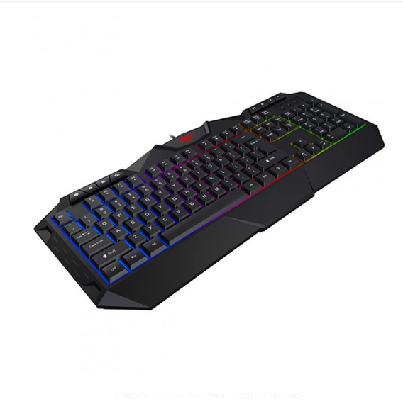 Клавіатура Havit HV-KB510L дротова USB з підсвічуванням чорний | Зображення 1