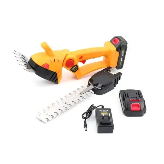 Акумуляторні ножиці-кущорізи на 24Вт з 2 насадками для догляду за садом в кейсі | Зображення 1