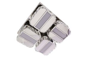 Люстра стельова кришталева LED з пультом 25676 Хром 14х33х33 см.