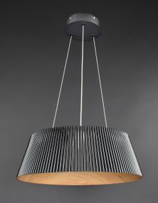 Люстра світлодіодна підвісна LED світильник для квартири на стелю лед з пультом 27573 Чорний 30-100х45х45 см.