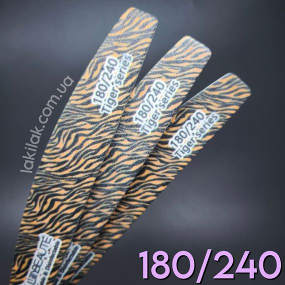 Пилка для ногтей 180/240 Lilly Beaute с тигровым принтом
