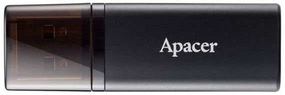 Flash Drive Apacer AH25B 64GB (AP64GAH25BB-1) Black | Зображення 1