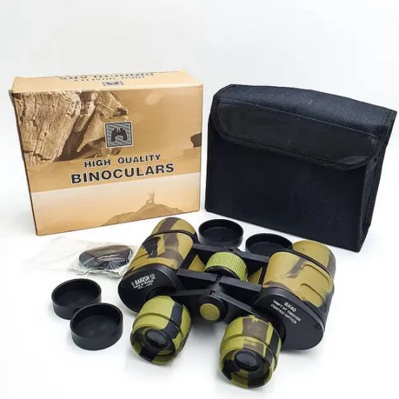 Бинокль полевой прорезиненный с чехлом 8X Baigish W10 8x40 Камуфляжный | Зображення 1