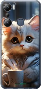 Чохол на Infinix Hot 20i Білий кіт "5646u-2964-2448"