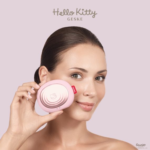 Электронная ультразвуковая термощетка для лица GESKE Sonic Thermo Facial Brush 5в1, Розовый | Зображення 3