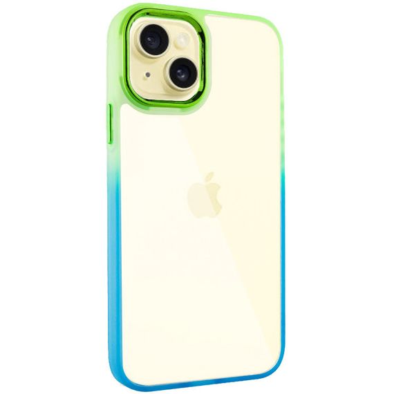 Чохол TPU+PC Fresh sip series для Apple iPhone 14 Plus (6.7") Бірюзовий / Лимонний