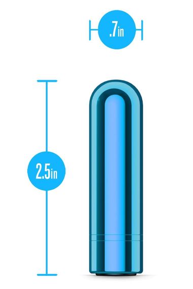 Перезаряджається вібруюча куля Blush Kool Vibes Mini блакитна Sex Aura | Зображення 3